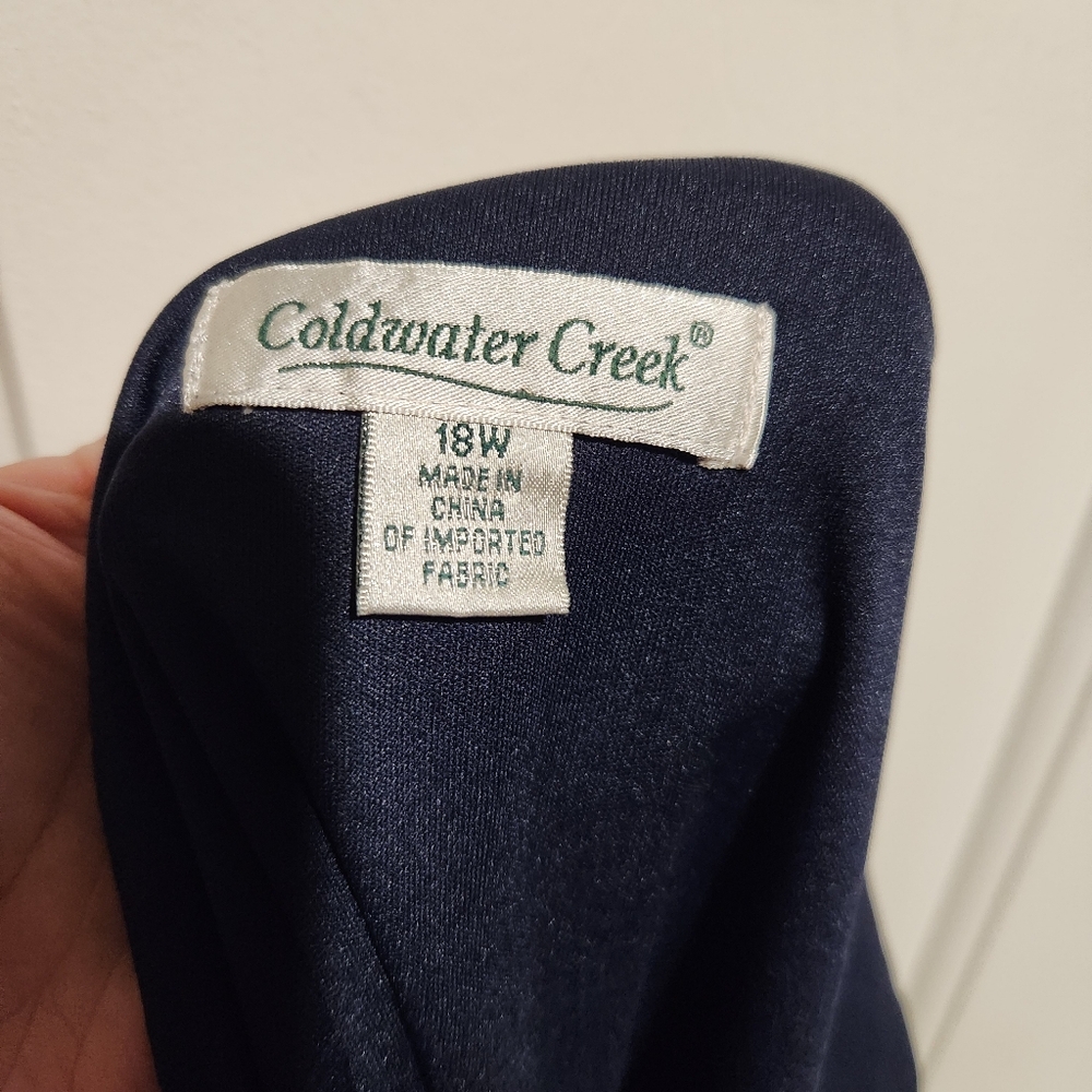 Coldwater Creek Y2K Sleeveless Beaded Satin Fairy Top Whimsy Goth Blue 18W - Picture 2 of 5